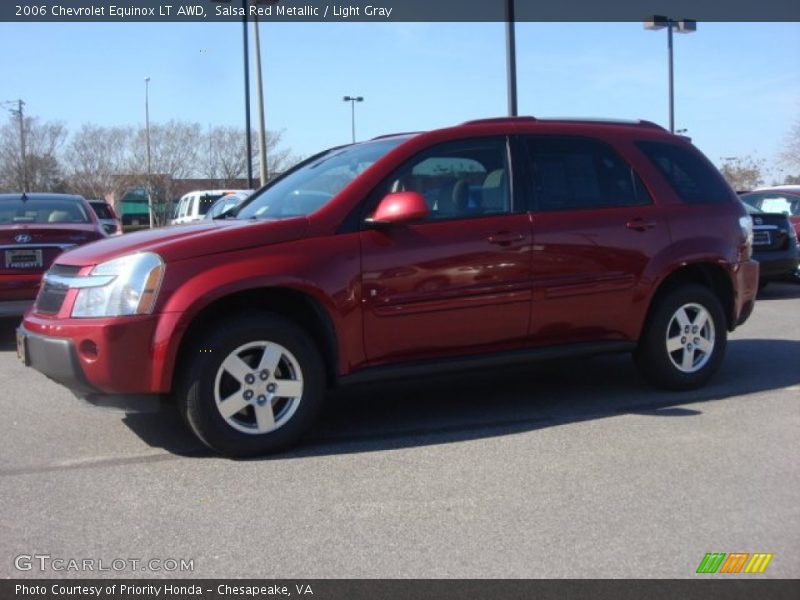 Salsa Red Metallic / Light Gray 2006 Chevrolet Equinox LT AWD