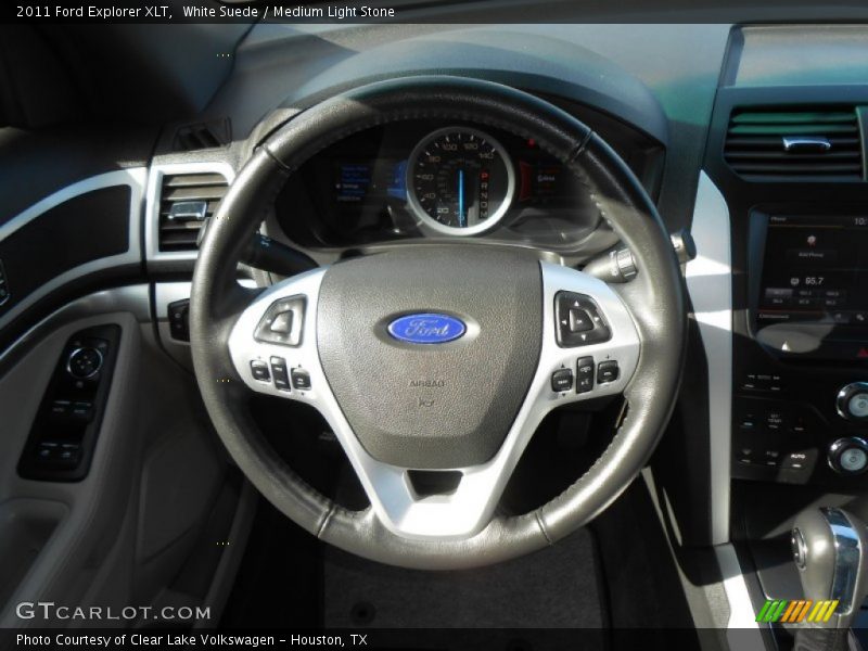 White Suede / Medium Light Stone 2011 Ford Explorer XLT