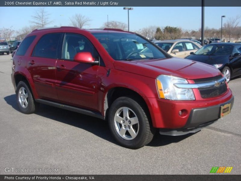 Salsa Red Metallic / Light Gray 2006 Chevrolet Equinox LT AWD