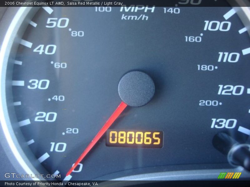 Salsa Red Metallic / Light Gray 2006 Chevrolet Equinox LT AWD