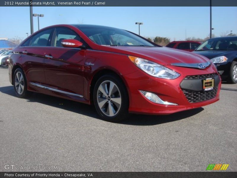 Venetian Red Pearl / Camel 2012 Hyundai Sonata Hybrid