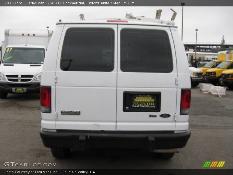 Oxford White / Medium Flint 2010 Ford E Series Van E250 XLT Commericial