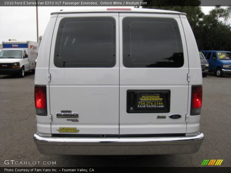 Oxford White / Medium Flint 2010 Ford E Series Van E350 XLT Passenger Extended