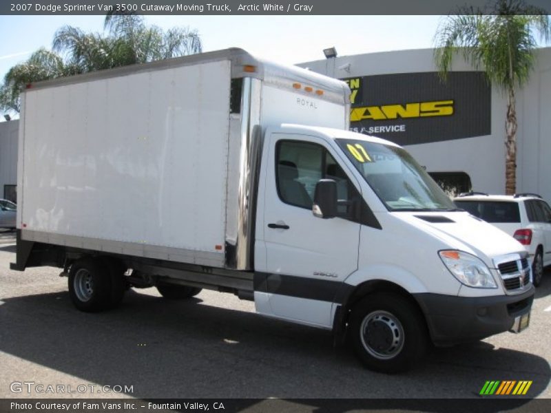 Arctic White / Gray 2007 Dodge Sprinter Van 3500 Cutaway Moving Truck