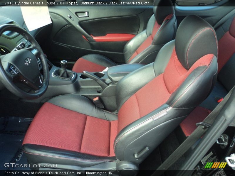 Bathurst Black / Black Leather/Red Cloth 2011 Hyundai Genesis Coupe 2.0T R Spec