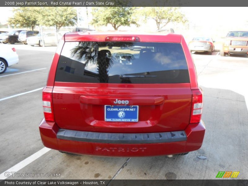Red Crystal Pearl / Dark Slate Gray 2008 Jeep Patriot Sport