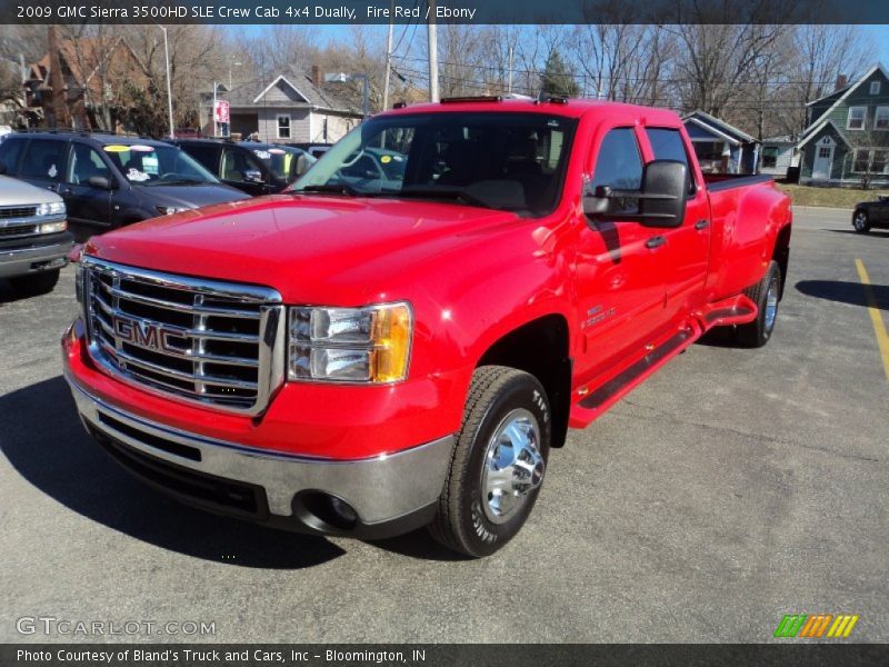 Fire Red / Ebony 2009 GMC Sierra 3500HD SLE Crew Cab 4x4 Dually