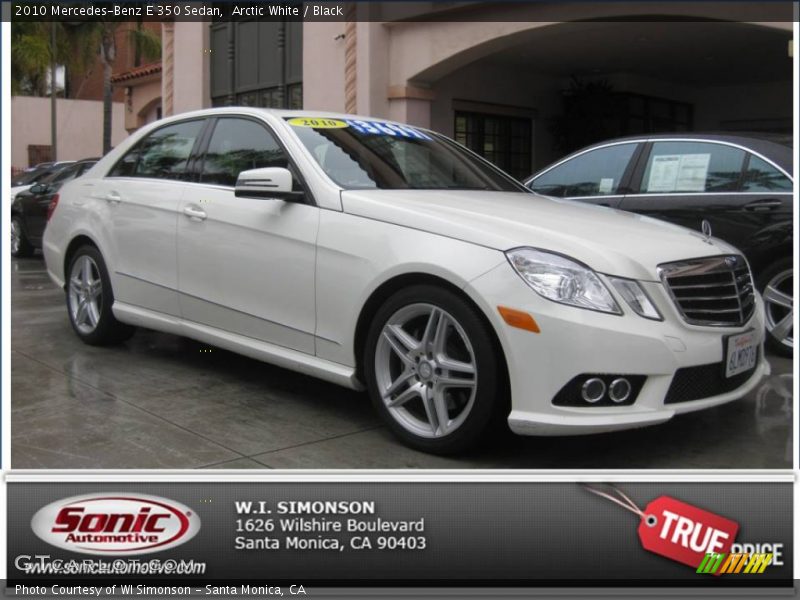 Arctic White / Black 2010 Mercedes-Benz E 350 Sedan