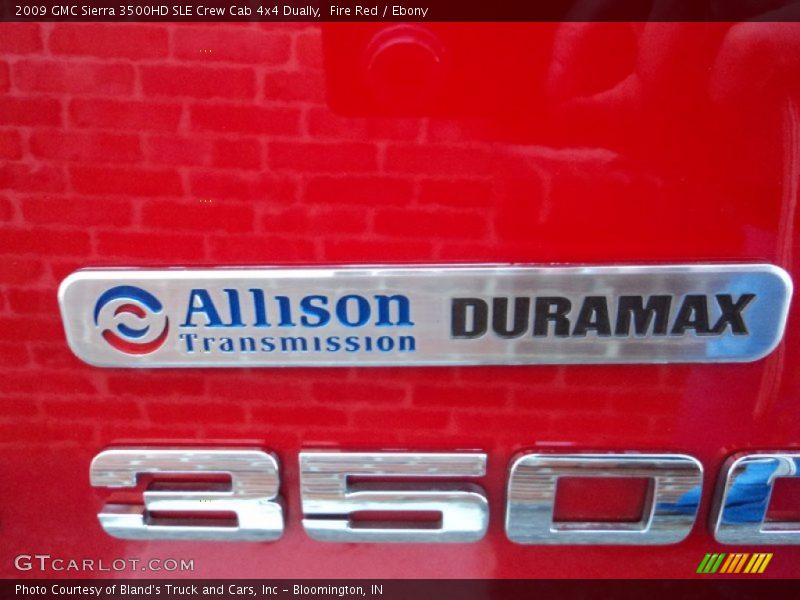 Fire Red / Ebony 2009 GMC Sierra 3500HD SLE Crew Cab 4x4 Dually
