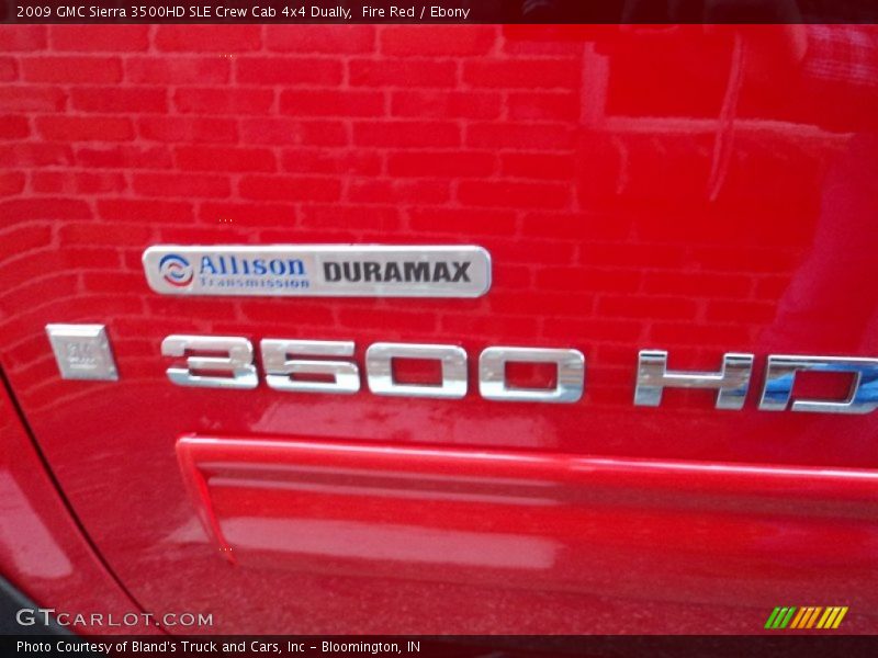 Fire Red / Ebony 2009 GMC Sierra 3500HD SLE Crew Cab 4x4 Dually