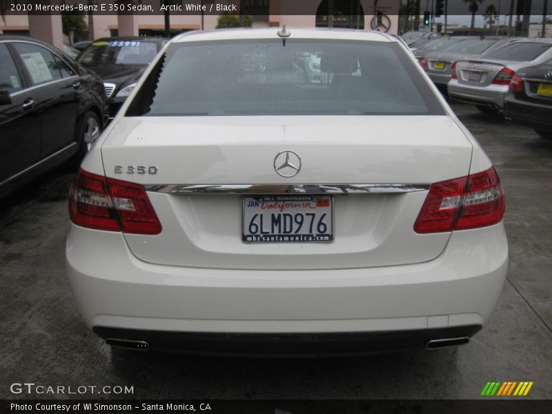 Arctic White / Black 2010 Mercedes-Benz E 350 Sedan