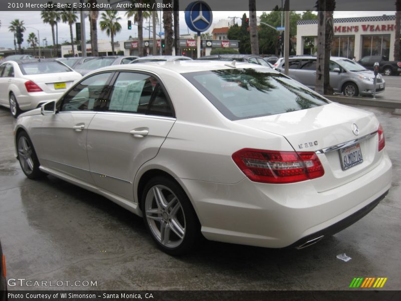 Arctic White / Black 2010 Mercedes-Benz E 350 Sedan