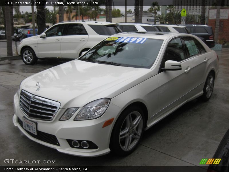 Arctic White / Black 2010 Mercedes-Benz E 350 Sedan