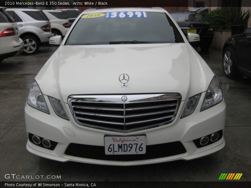 Arctic White / Black 2010 Mercedes-Benz E 350 Sedan
