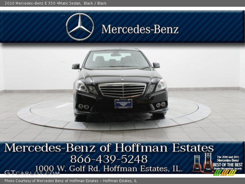 Black / Black 2010 Mercedes-Benz E 350 4Matic Sedan