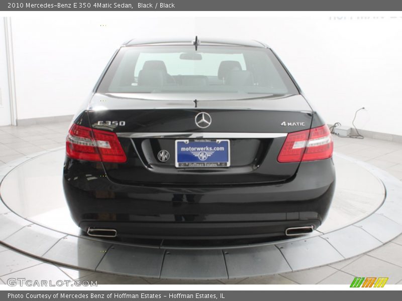 Black / Black 2010 Mercedes-Benz E 350 4Matic Sedan