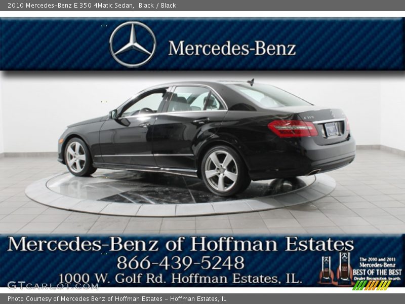 Black / Black 2010 Mercedes-Benz E 350 4Matic Sedan