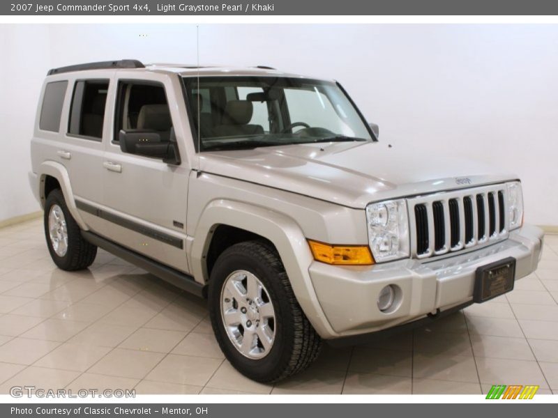 Light Graystone Pearl / Khaki 2007 Jeep Commander Sport 4x4