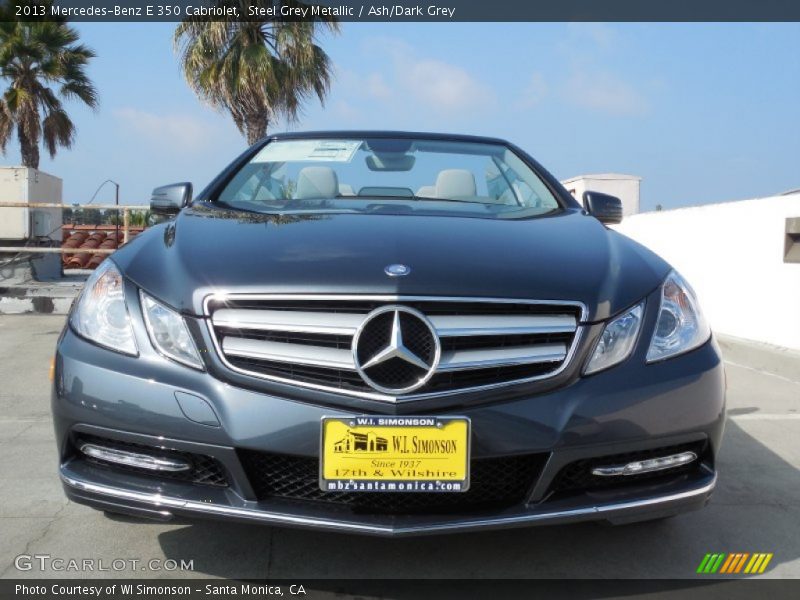 Steel Grey Metallic / Ash/Dark Grey 2013 Mercedes-Benz E 350 Cabriolet