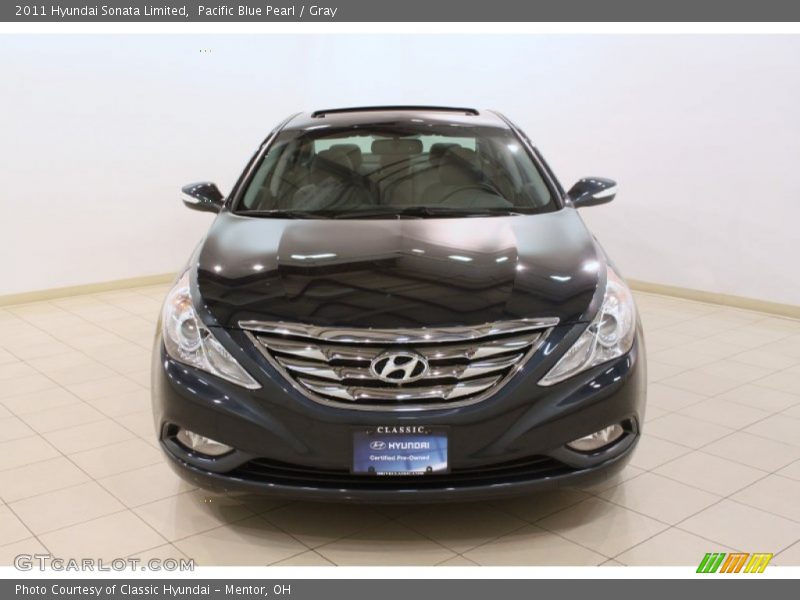 Pacific Blue Pearl / Gray 2011 Hyundai Sonata Limited