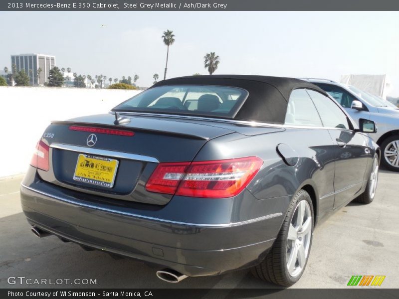 Steel Grey Metallic / Ash/Dark Grey 2013 Mercedes-Benz E 350 Cabriolet