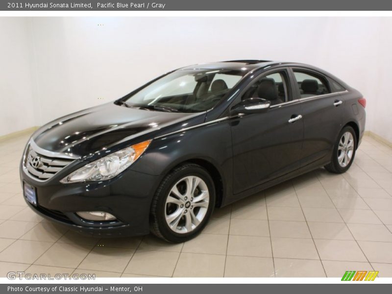 Pacific Blue Pearl / Gray 2011 Hyundai Sonata Limited