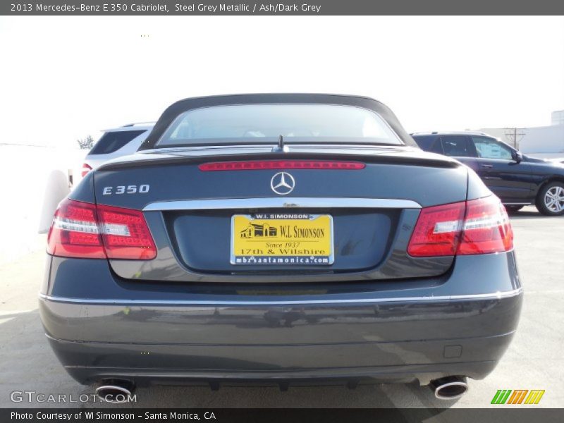 Steel Grey Metallic / Ash/Dark Grey 2013 Mercedes-Benz E 350 Cabriolet