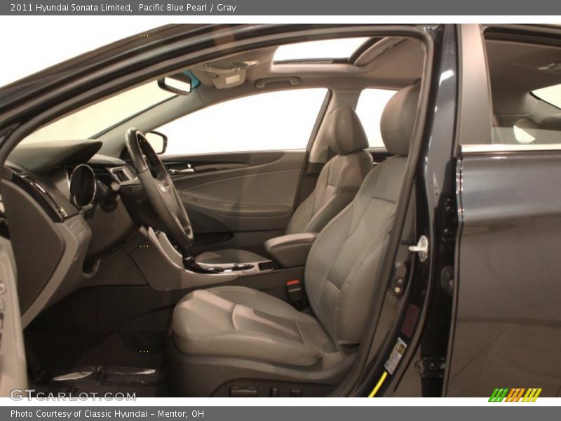 Pacific Blue Pearl / Gray 2011 Hyundai Sonata Limited