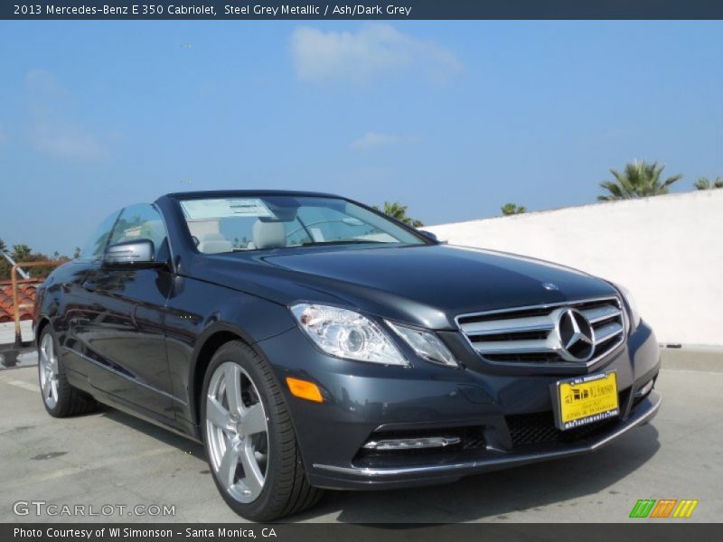 Steel Grey Metallic / Ash/Dark Grey 2013 Mercedes-Benz E 350 Cabriolet