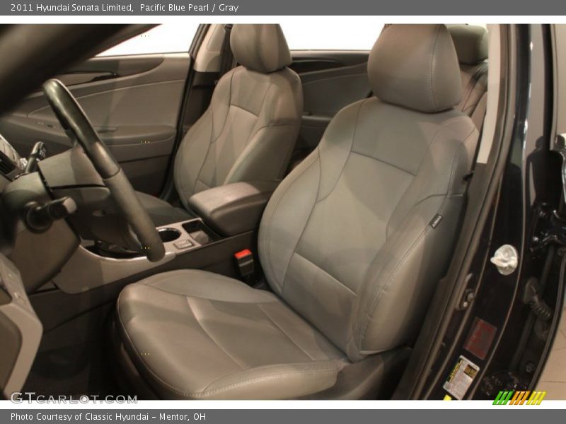 Pacific Blue Pearl / Gray 2011 Hyundai Sonata Limited