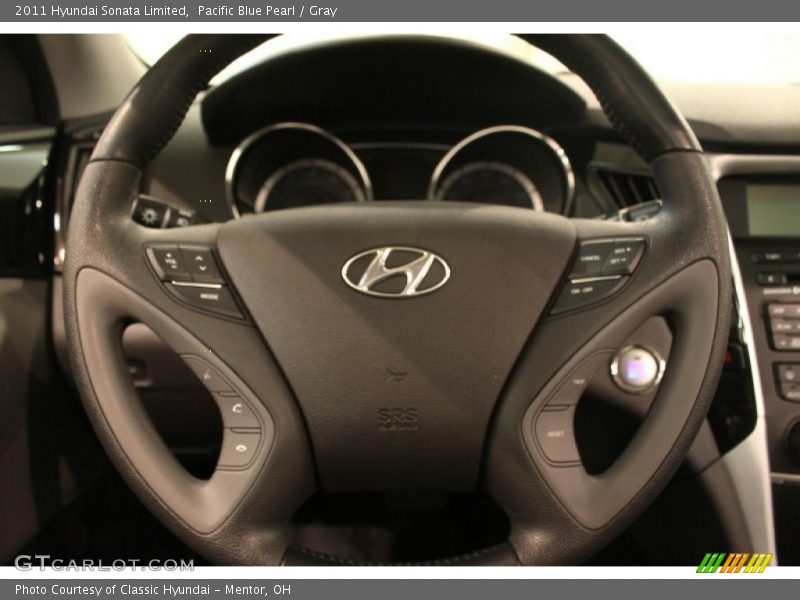 Pacific Blue Pearl / Gray 2011 Hyundai Sonata Limited
