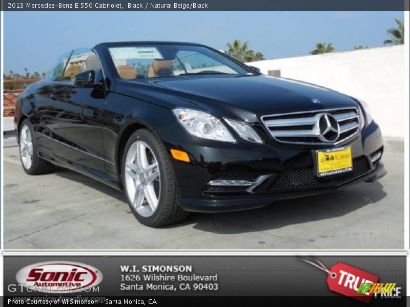Black / Natural Beige/Black 2013 Mercedes-Benz E 550 Cabriolet