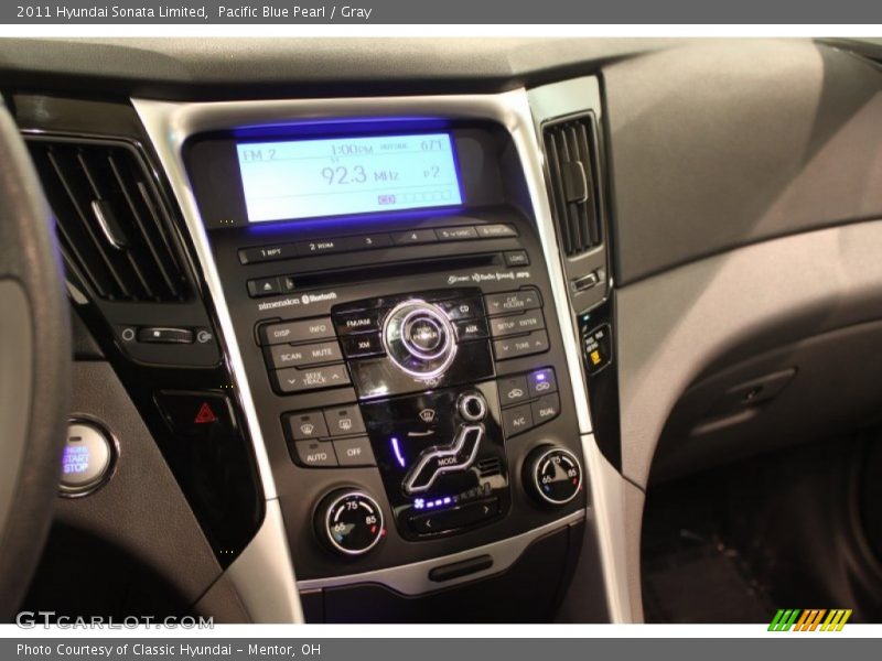 Pacific Blue Pearl / Gray 2011 Hyundai Sonata Limited