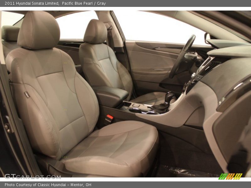 Pacific Blue Pearl / Gray 2011 Hyundai Sonata Limited