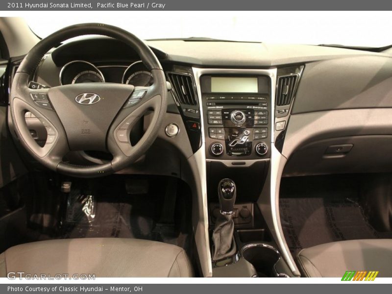Pacific Blue Pearl / Gray 2011 Hyundai Sonata Limited