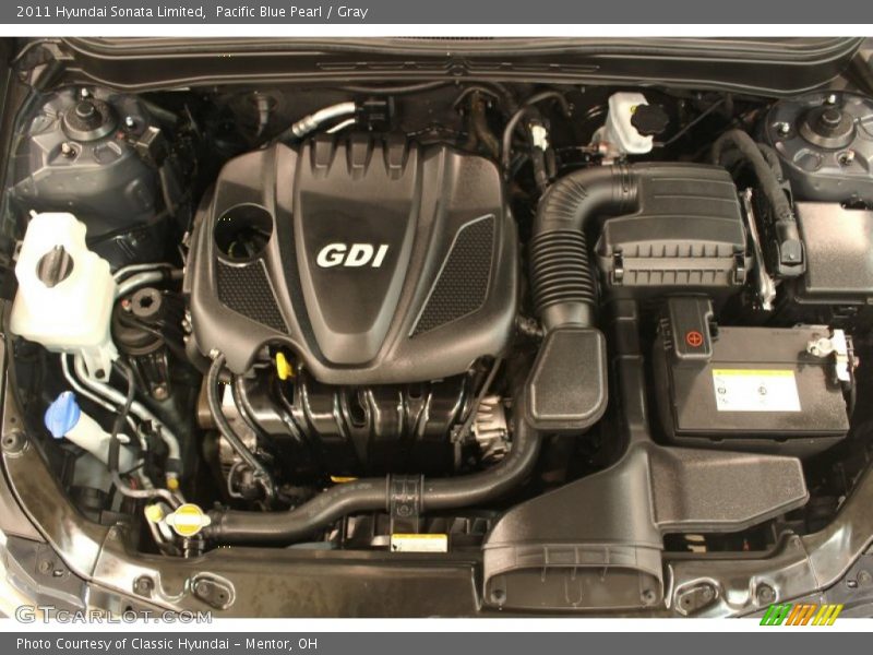 Pacific Blue Pearl / Gray 2011 Hyundai Sonata Limited