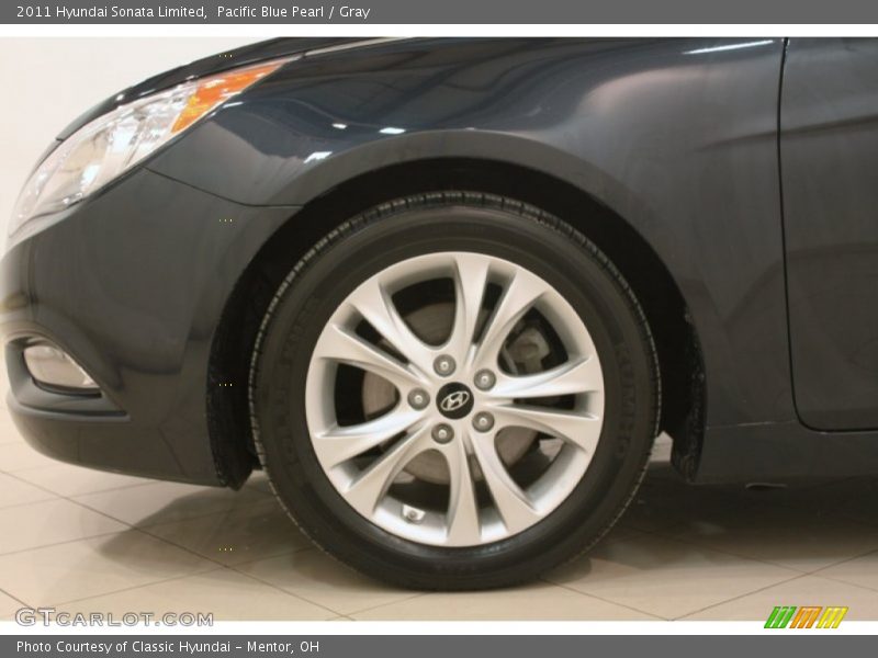 Pacific Blue Pearl / Gray 2011 Hyundai Sonata Limited