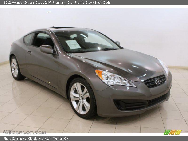 Gran Premio Gray / Black Cloth 2012 Hyundai Genesis Coupe 2.0T Premium