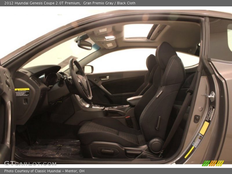 Gran Premio Gray / Black Cloth 2012 Hyundai Genesis Coupe 2.0T Premium