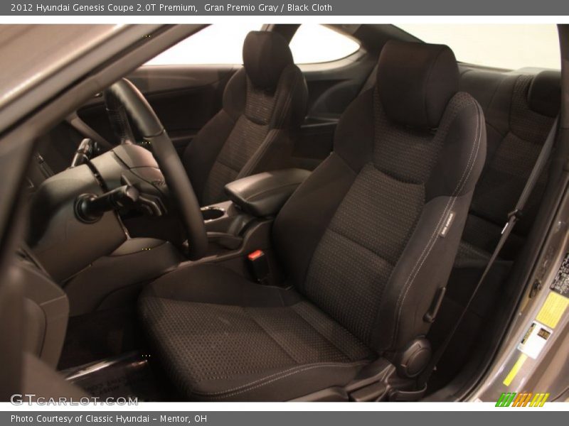 Gran Premio Gray / Black Cloth 2012 Hyundai Genesis Coupe 2.0T Premium