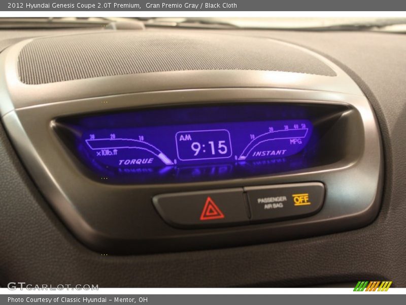 Gran Premio Gray / Black Cloth 2012 Hyundai Genesis Coupe 2.0T Premium
