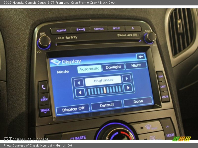 Gran Premio Gray / Black Cloth 2012 Hyundai Genesis Coupe 2.0T Premium