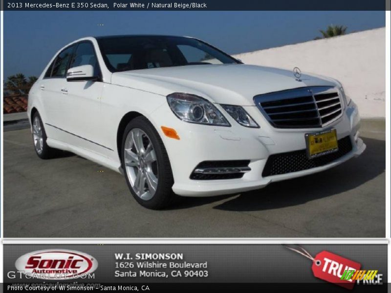Polar White / Natural Beige/Black 2013 Mercedes-Benz E 350 Sedan