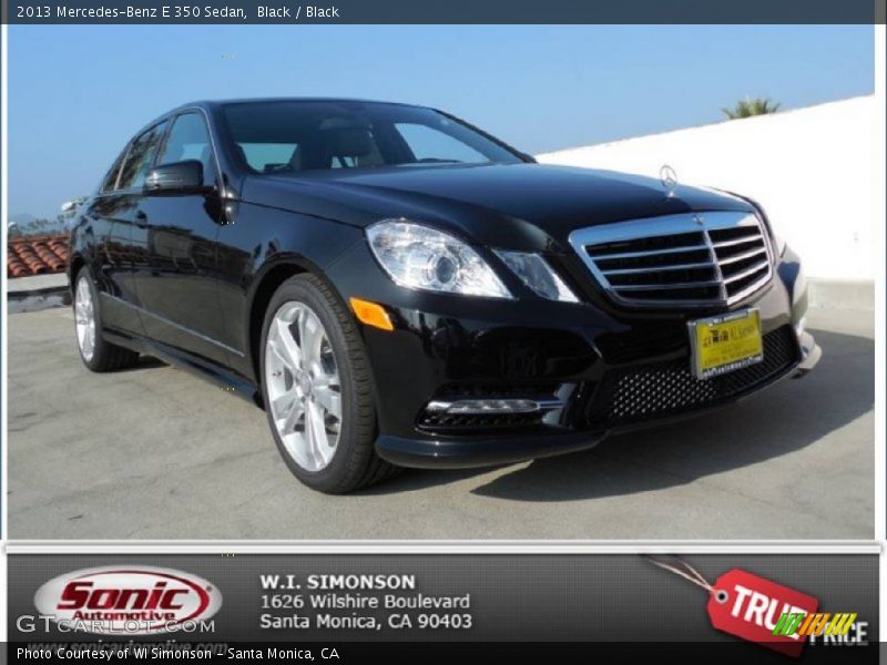 Black / Black 2013 Mercedes-Benz E 350 Sedan