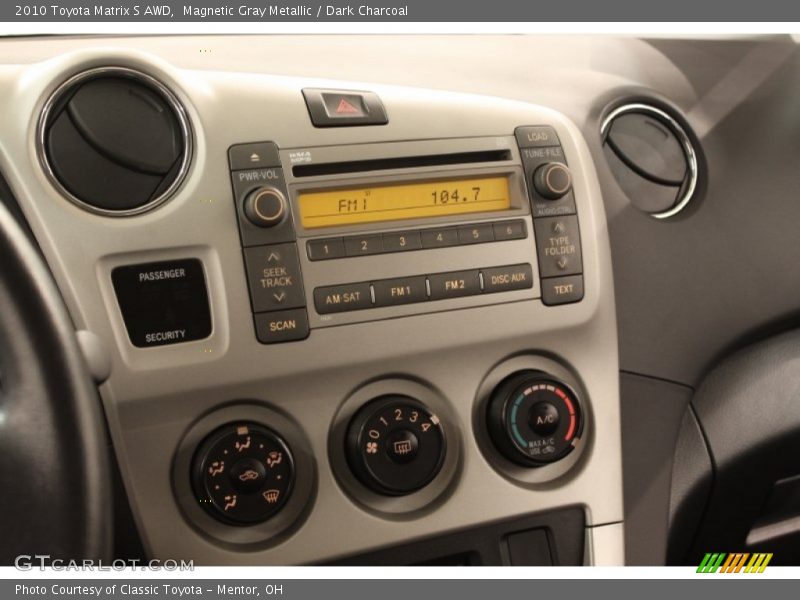 Magnetic Gray Metallic / Dark Charcoal 2010 Toyota Matrix S AWD