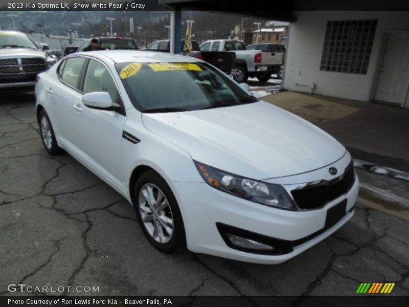 Snow White Pearl / Gray 2013 Kia Optima LX