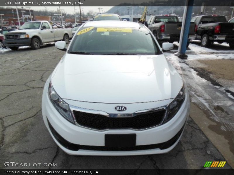 Snow White Pearl / Gray 2013 Kia Optima LX