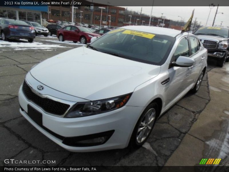 Snow White Pearl / Gray 2013 Kia Optima LX