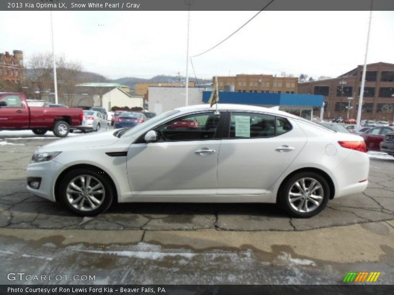 Snow White Pearl / Gray 2013 Kia Optima LX