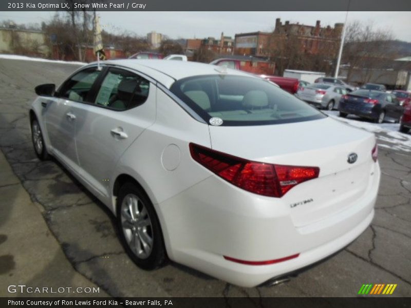 Snow White Pearl / Gray 2013 Kia Optima LX
